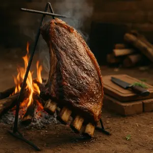 Imagem do post Técnicas de fogo de chão: como fazer costela na brasa lenta com mais controle e menos erro
