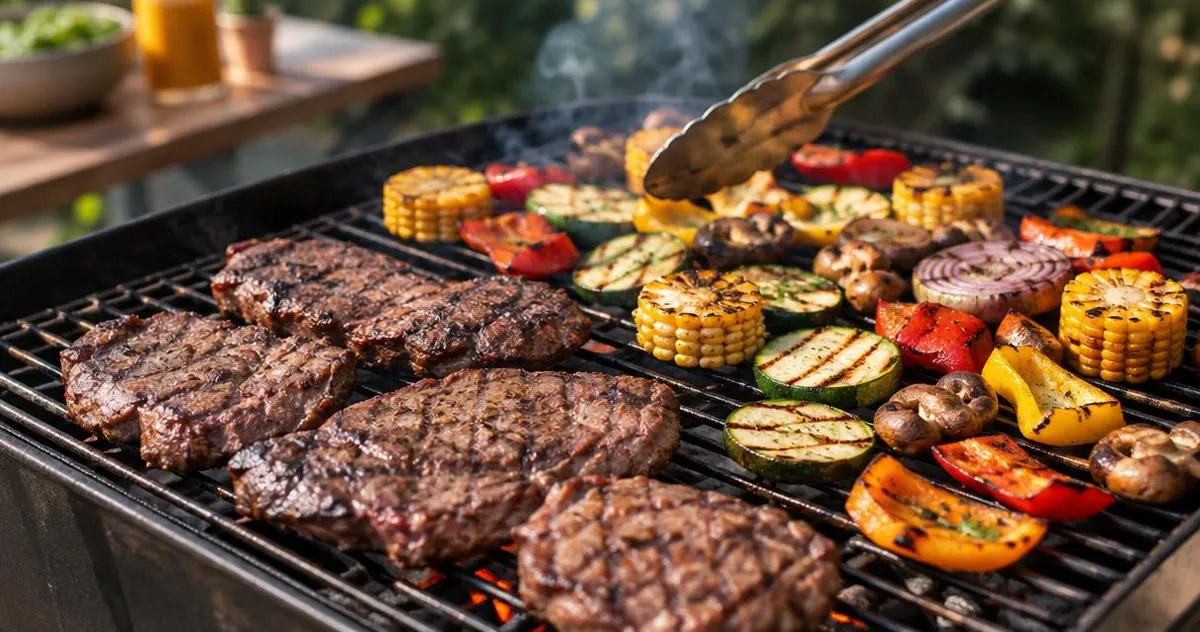 Imagem do post Posso assar legumes na mesma grelha da carne no churrasco?