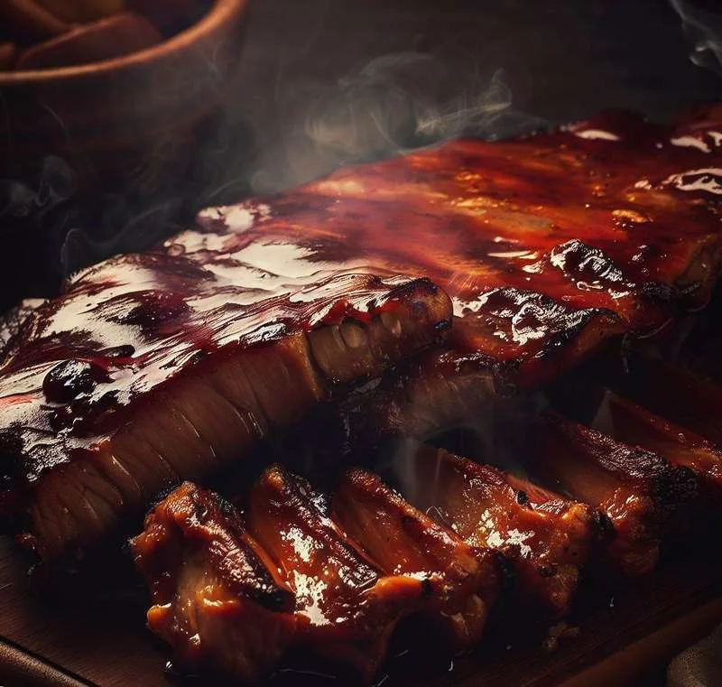 Foto da receita: Costelinha de Porco com Barbecue