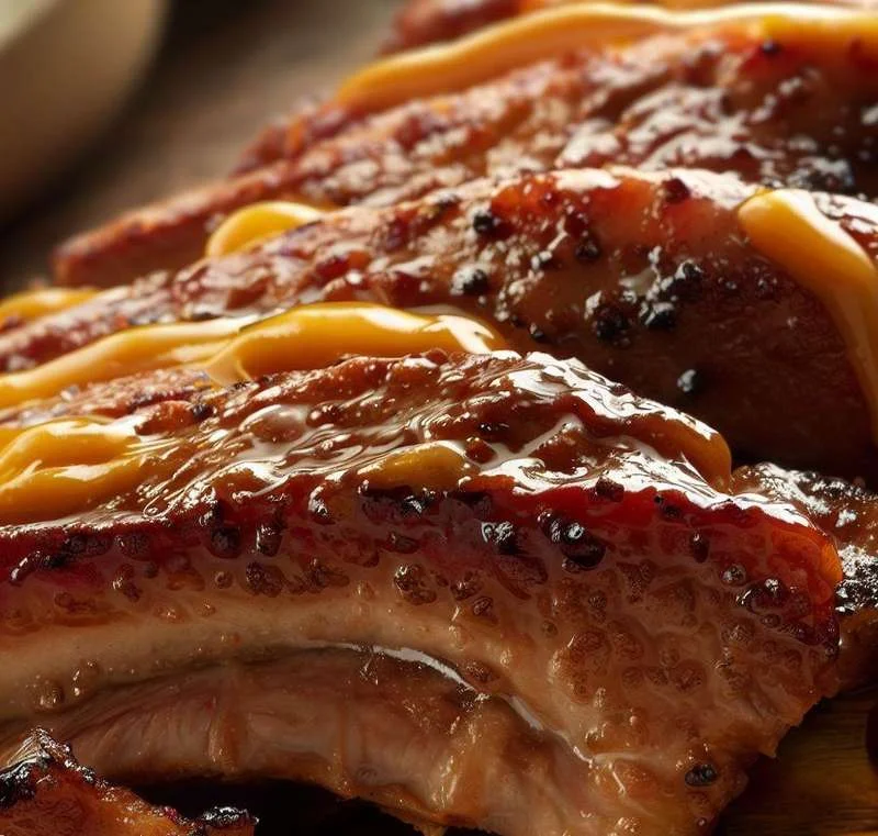 Foto da receita: Costelinha de Porco com Mostarda e Açúcar Mascavo