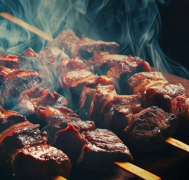 Foto da receita: Espetinho de Carne