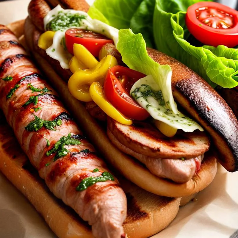 Foto da receita: Lanche de choripan na churrasqueira