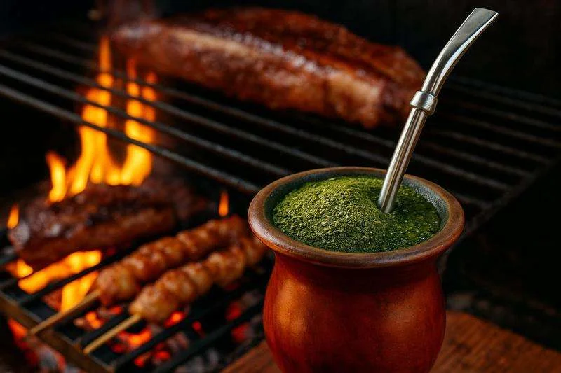 Foto da receita de Como preparar chimarrão perfeito para o churrasco